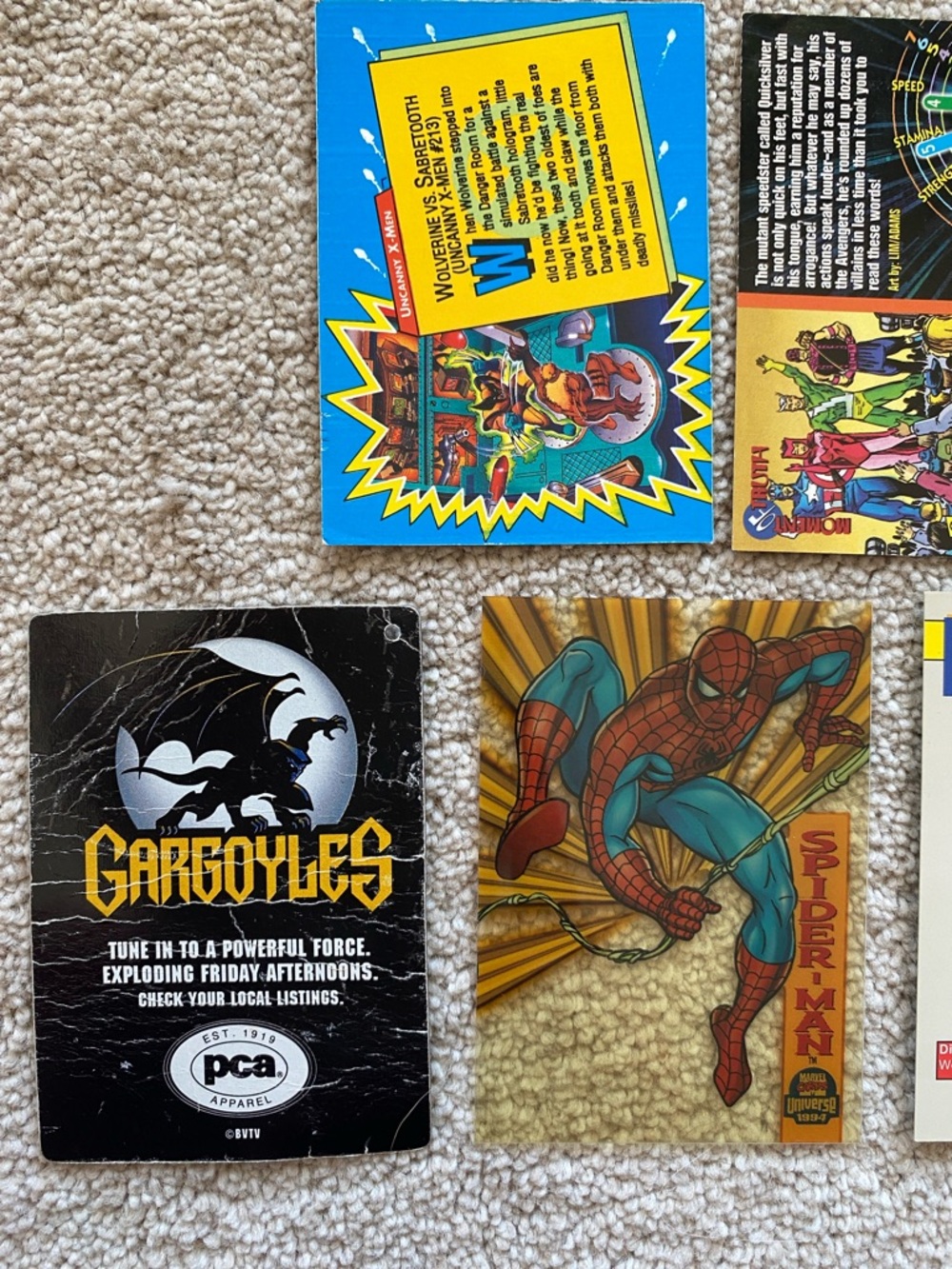 Vintage Random X-Men & Spider-Man Trading Cards Lot - Picture 8 of 9